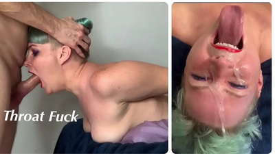 Nwa ada na-amụta otú e si eme oké akpịrị fuck ya dick